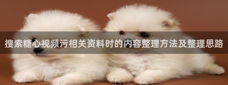 糖心官网入口:搜索糖心视频污相关资料时的内容整理方法及整理思路