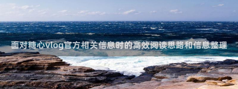 糖心vlog在线免费观看:面对糖心vlog官方相关信息时的高效阅读思路和信息整理